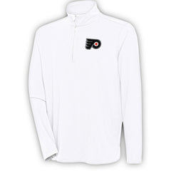 Philadelphia Flyers - Antigua Hunk Quarter-Zip Pullover Top White