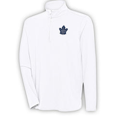 Toronto Maple Leafs - Antigua Hunk Quarter-Zip Pullover Top White