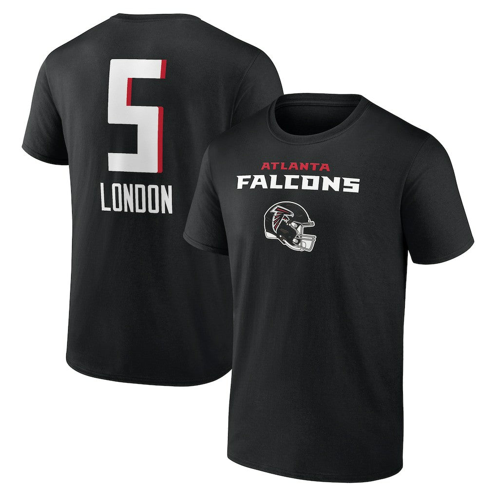 Drake London Atlanta Falcons Team Wordmark Player Name & Number T-Shirt Black - NFL