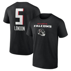 Drake London Atlanta Falcons Team Wordmark Player Name & Number T-Shirt Black - NFL