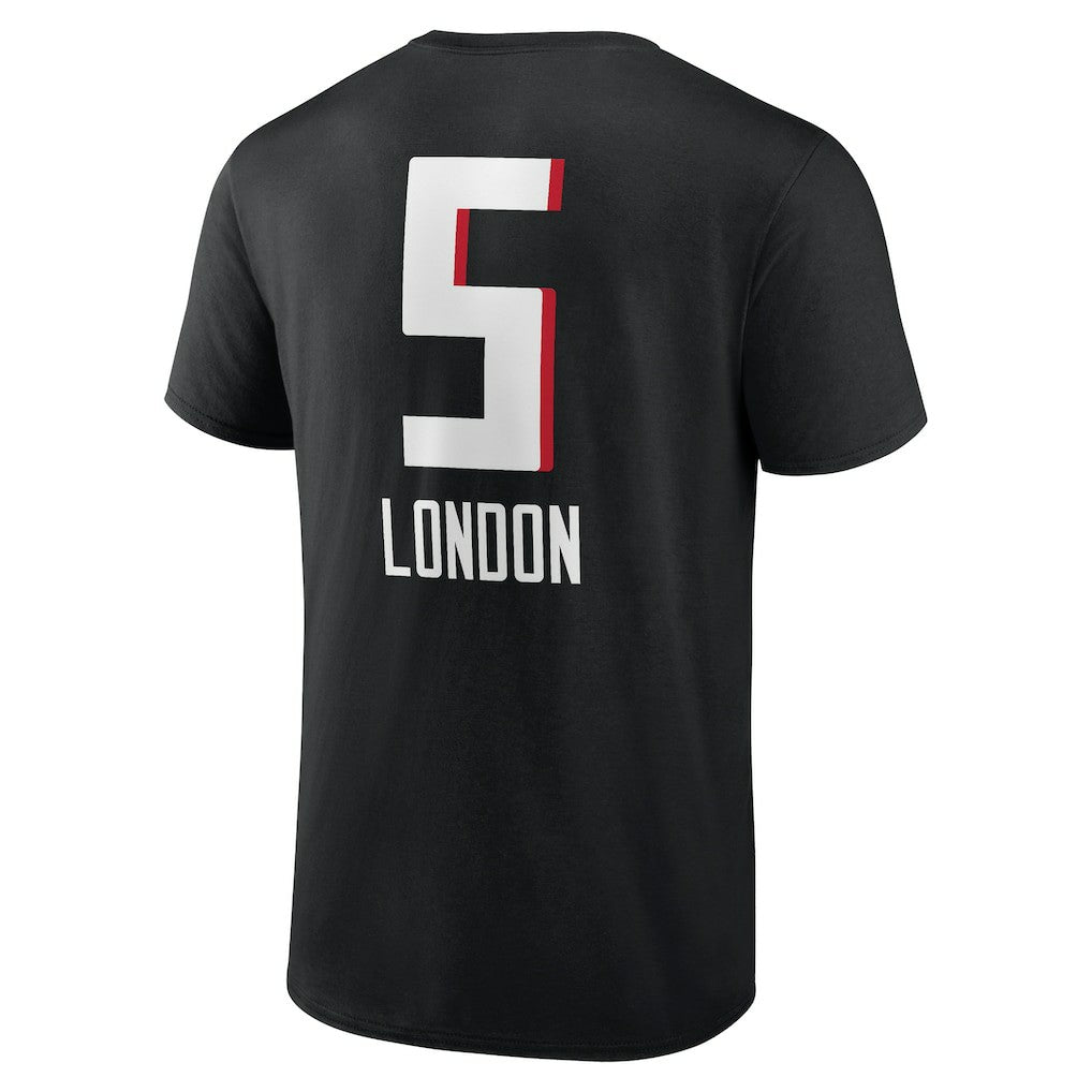 Drake London Atlanta Falcons Team Wordmark Player Name & Number T-Shirt Black - NFL