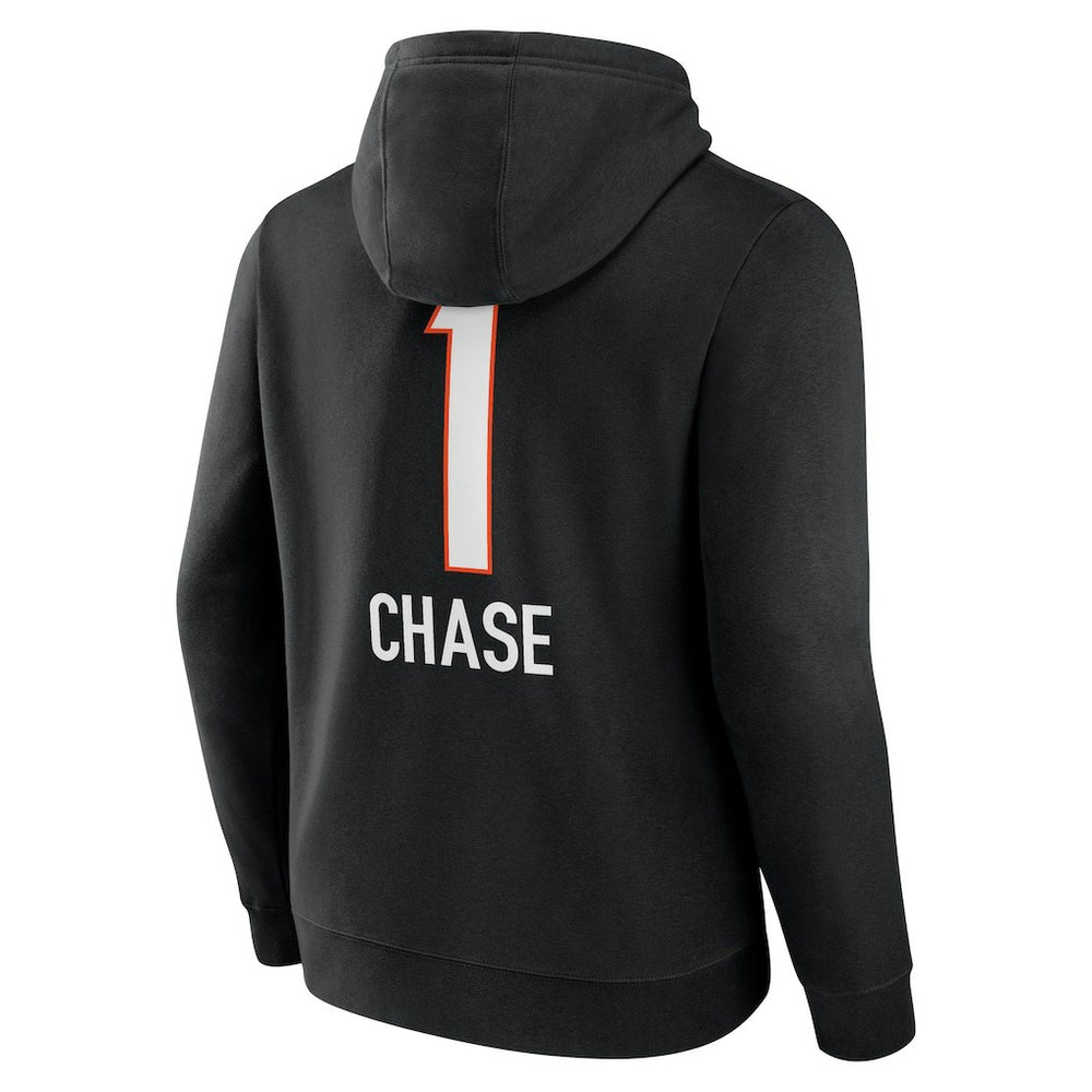 Ja'Marr Chase Cincinnati Bengals Team Wordmark Player Name & Number Pullover Hoodie Black - NFL