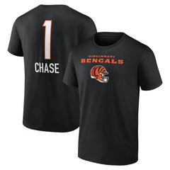 Ja'Marr Chase Cincinnati Bengals Team Wordmark Player Name & Number T-Shirt Black - NFL