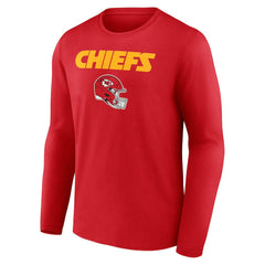 Travis Kelce Kansas City Chiefs Team Wordmark Player Name & Number Long Sleeve T-Shirt Red - NFL