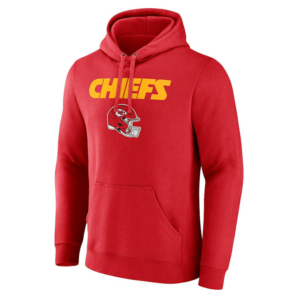 Travis Kelce Kansas City Chiefs Team Wordmark Player Name & Number Pullover Hoodie Red - NFL