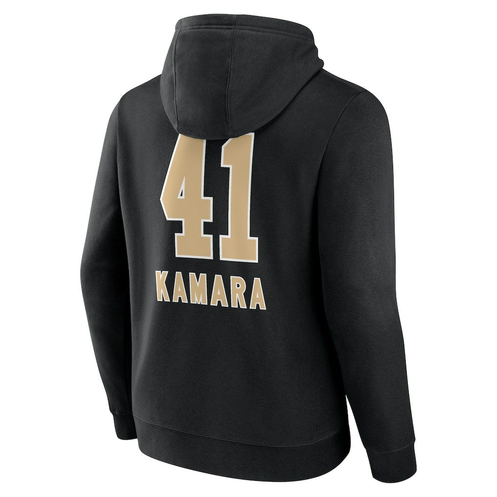 Alvin Kamara New Orleans Saints Team Wordmark Player Name & Number Pullover Hoodie Black - NFL
