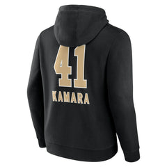 Alvin Kamara New Orleans Saints Team Wordmark Player Name & Number Pullover Hoodie Black - NFL
