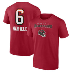 Baker Mayfield Tampa Bay Buccaneers Team Wordmark Player Name & Number T-Shirt Red - NFL