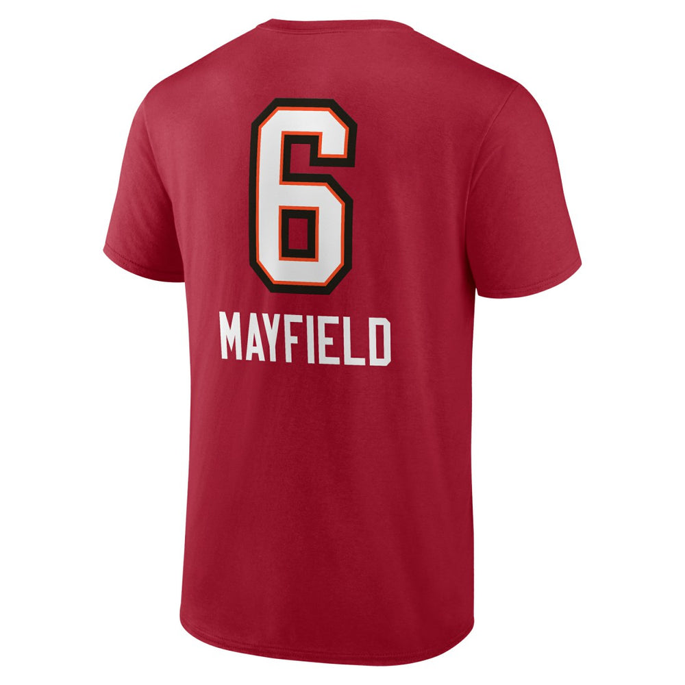 Baker Mayfield Tampa Bay Buccaneers Team Wordmark Player Name & Number T-Shirt Red - NFL