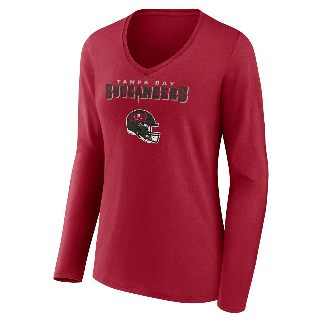 Baker Mayfield Tampa Bay Buccaneers Women's Team Wordmark Player Name & Number Long Sleeve V-Neck T-Shirt Red - NFL