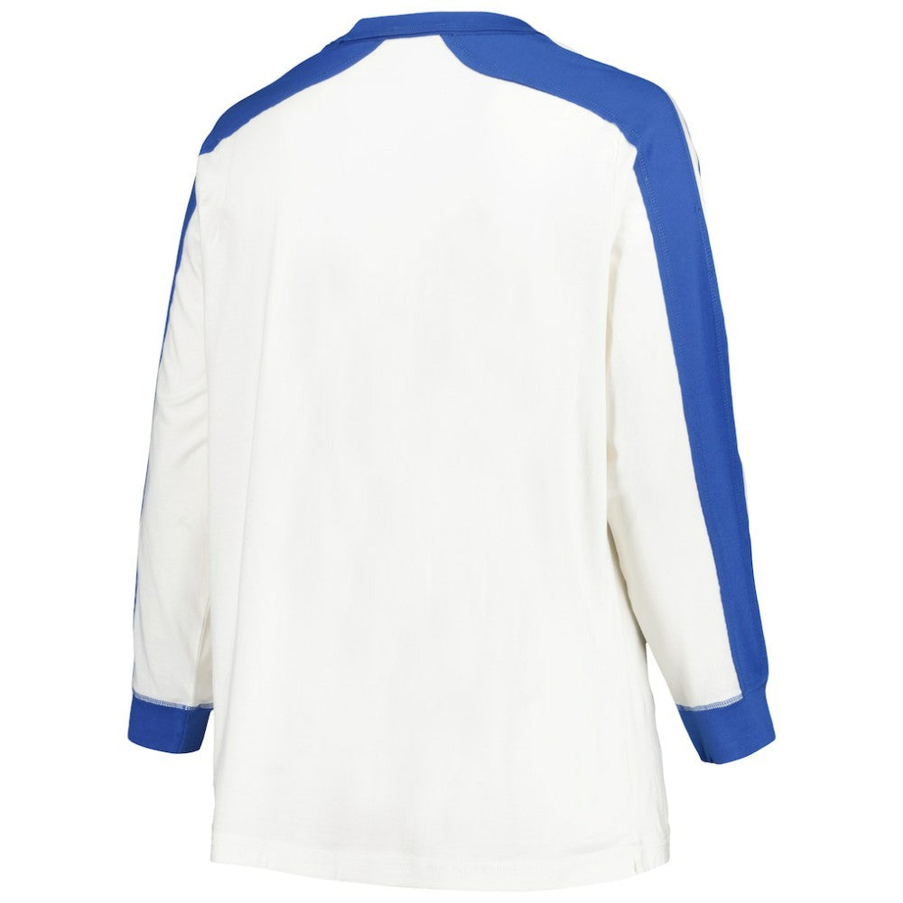 Atlanta Braves '47 Women's Plus Size Caribou Raglan Long Sleeve T-Shirt On Sale