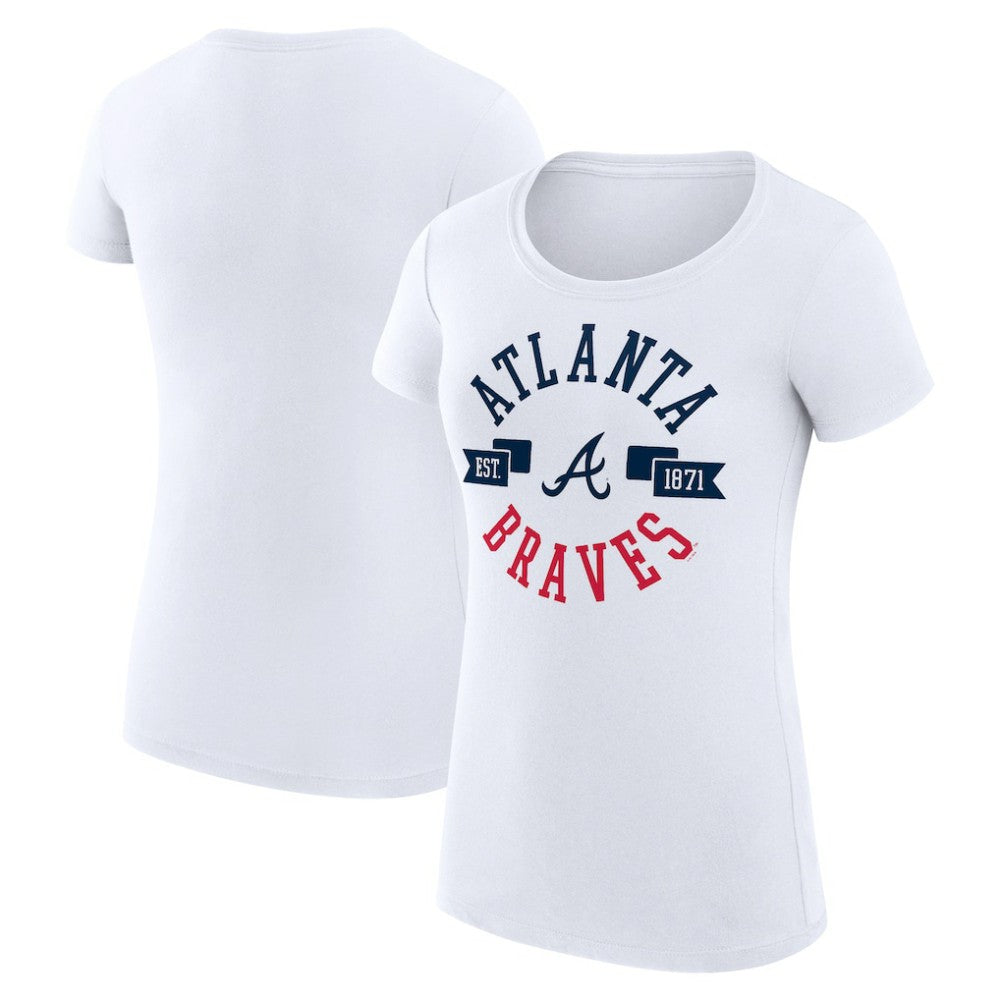 Atlanta Braves G-III 4Her by Carl Banks Women's Super-Slim Fit Lightweight City Graphic T-Shirt On Sale