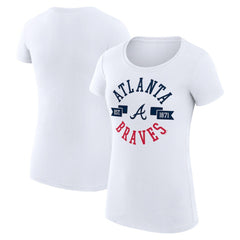 Atlanta Braves G-III 4Her by Carl Banks Women's Super-Slim Fit Lightweight City Graphic T-Shirt On Sale