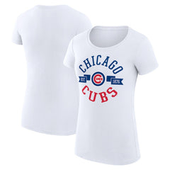 Chicago Cubs G-III 4Her by Carl Banks Women's Super-Slim Fit Lightweight City Graphic T-Shirt Sale