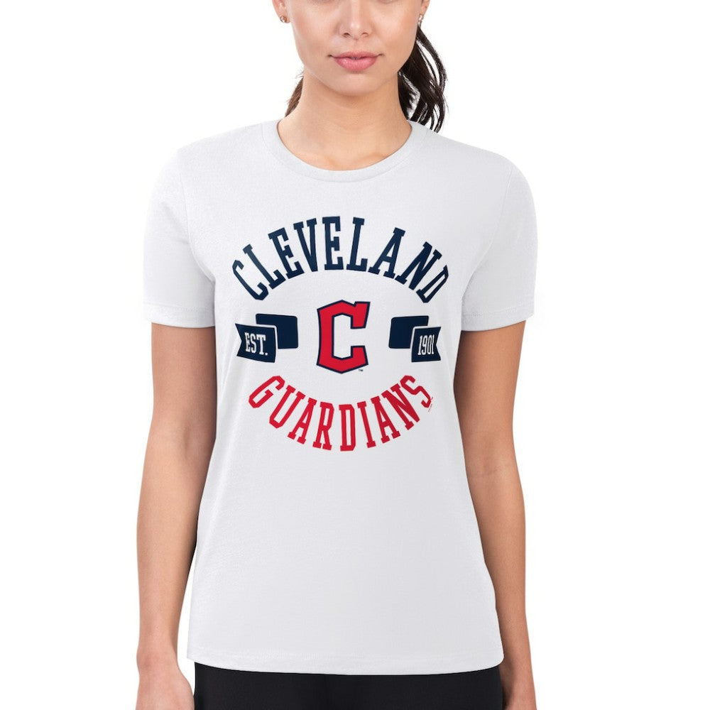 Cleveland Guardians G-III 4Her by Carl Banks Women's Super-Slim Fit Lightweight City Graphic T-Shirt Clearance