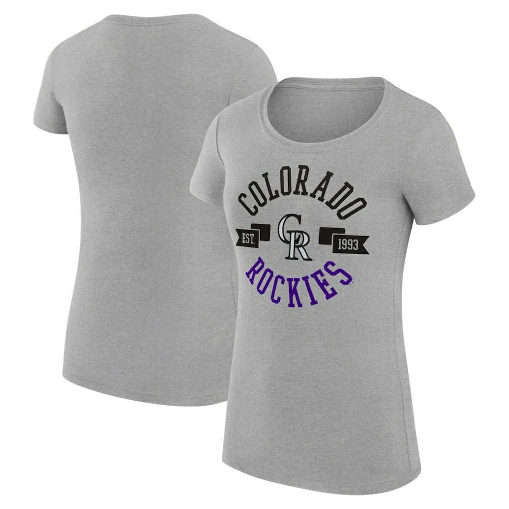 Colorado Rockies G-III 4Her by Carl Banks Women's Super-Slim Fit Lightweight City Graphic T-Shirt Lifestyle