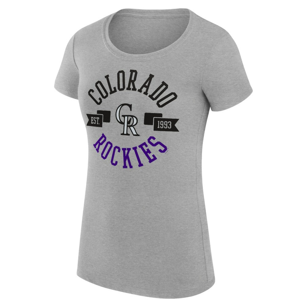 Colorado Rockies G-III 4Her by Carl Banks Women's Super-Slim Fit Lightweight City Graphic T-Shirt Lifestyle