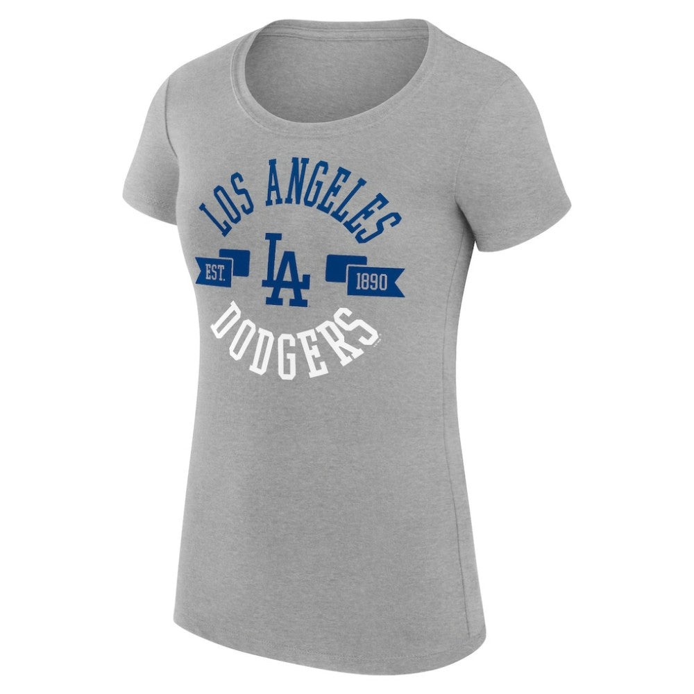 Los Angeles Dodgers G-III 4Her by Carl Banks Women's Super-Slim Fit Lightweight City Graphic T-Shirt On Sale
