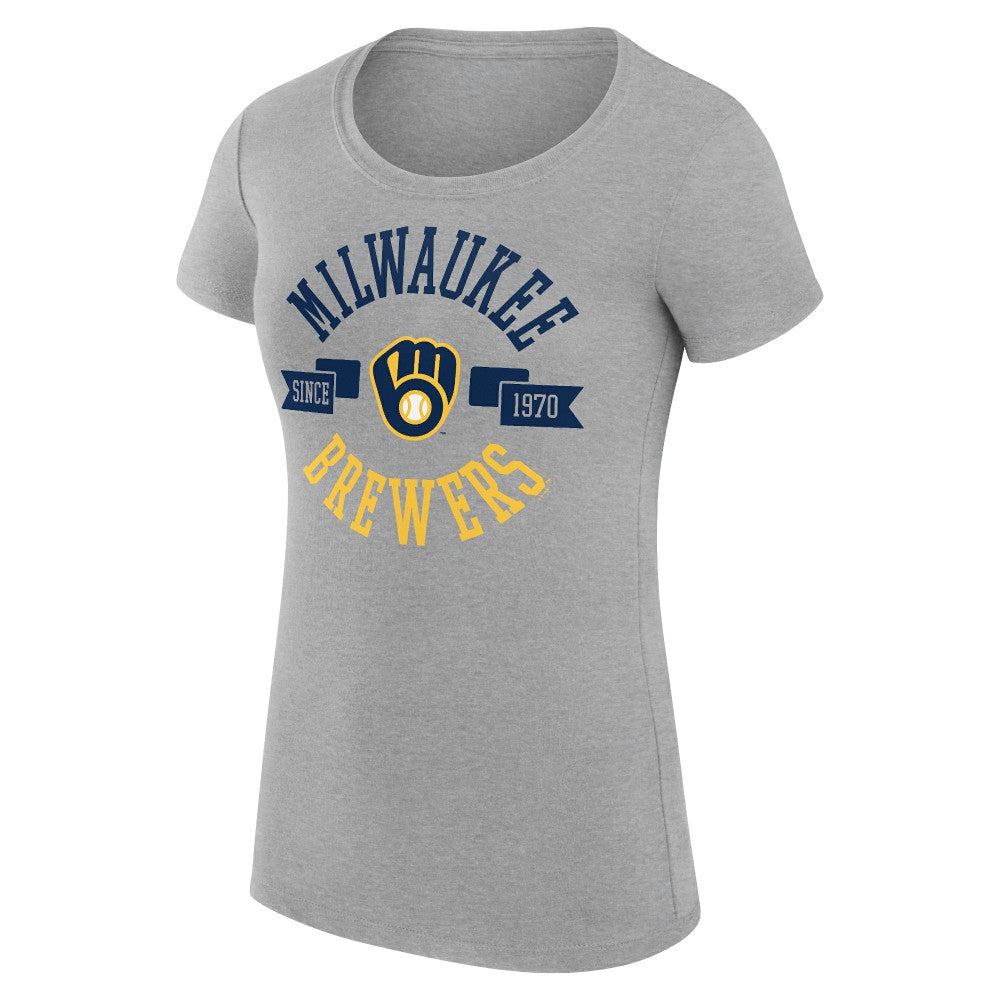 Milwaukee Brewers G-III 4Her by Carl Banks Women's Super-Slim Fit Lightweight City Graphic T-Shirt for sale