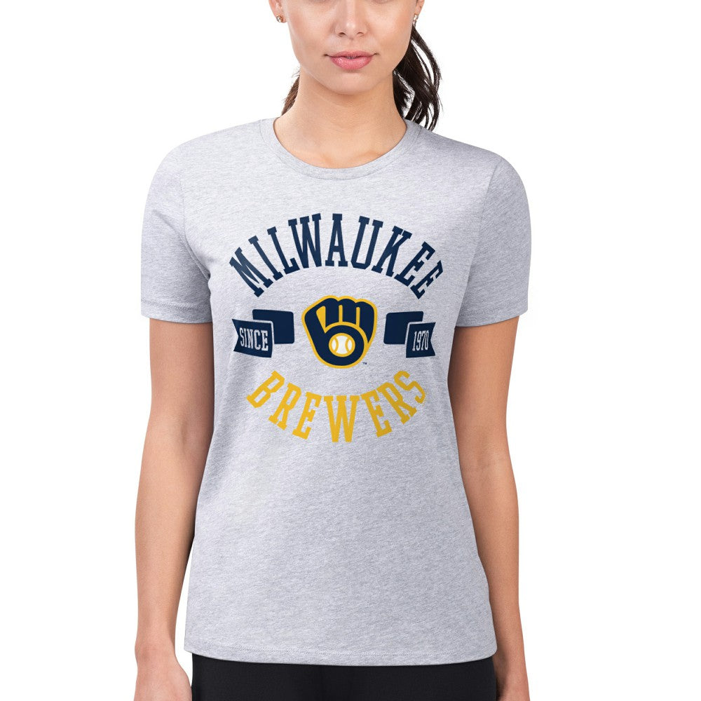 Milwaukee Brewers G-III 4Her by Carl Banks Women's Super-Slim Fit Lightweight City Graphic T-Shirt for sale