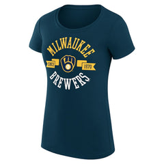 Milwaukee Brewers G-III 4Her by Carl Banks Women's Super-Slim Fit Lightweight City Graphic T-Shirt Online