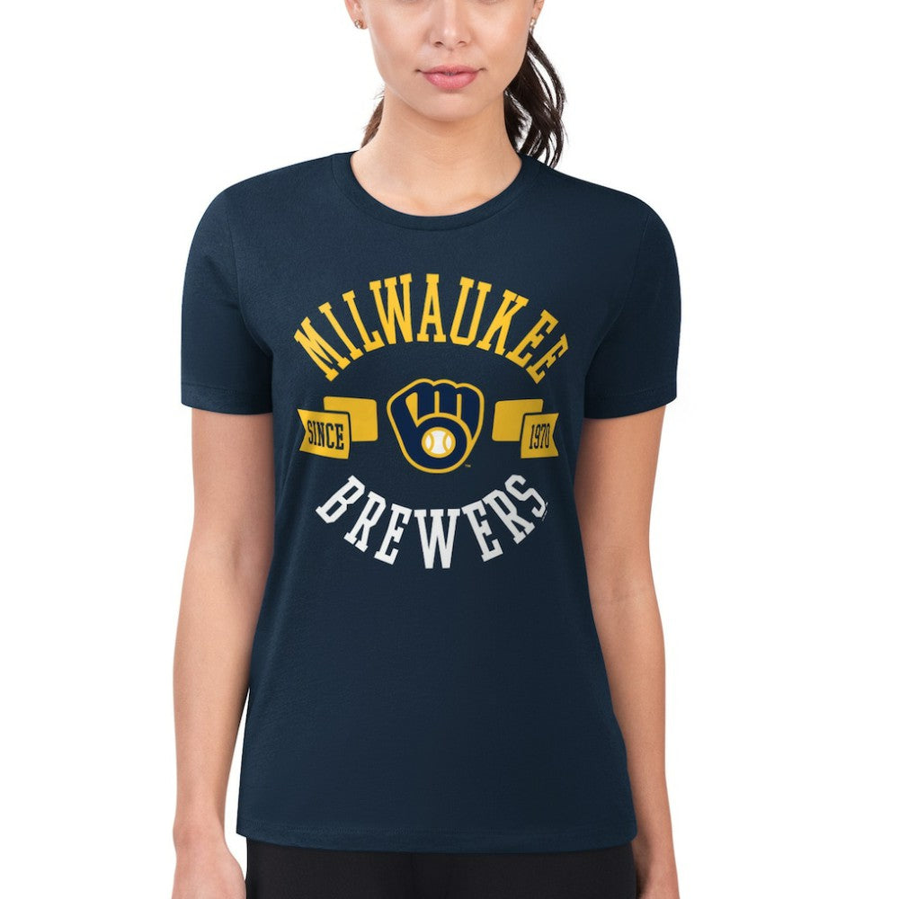 Milwaukee Brewers G-III 4Her by Carl Banks Women's Super-Slim Fit Lightweight City Graphic T-Shirt Online