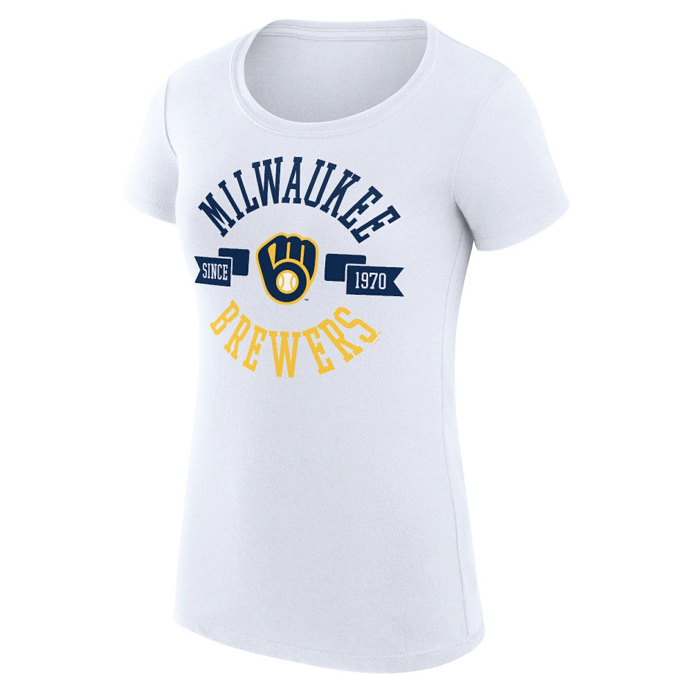 Milwaukee Brewers G-III 4Her by Carl Banks Women's Super-Slim Fit Lightweight City Graphic T-Shirt discount