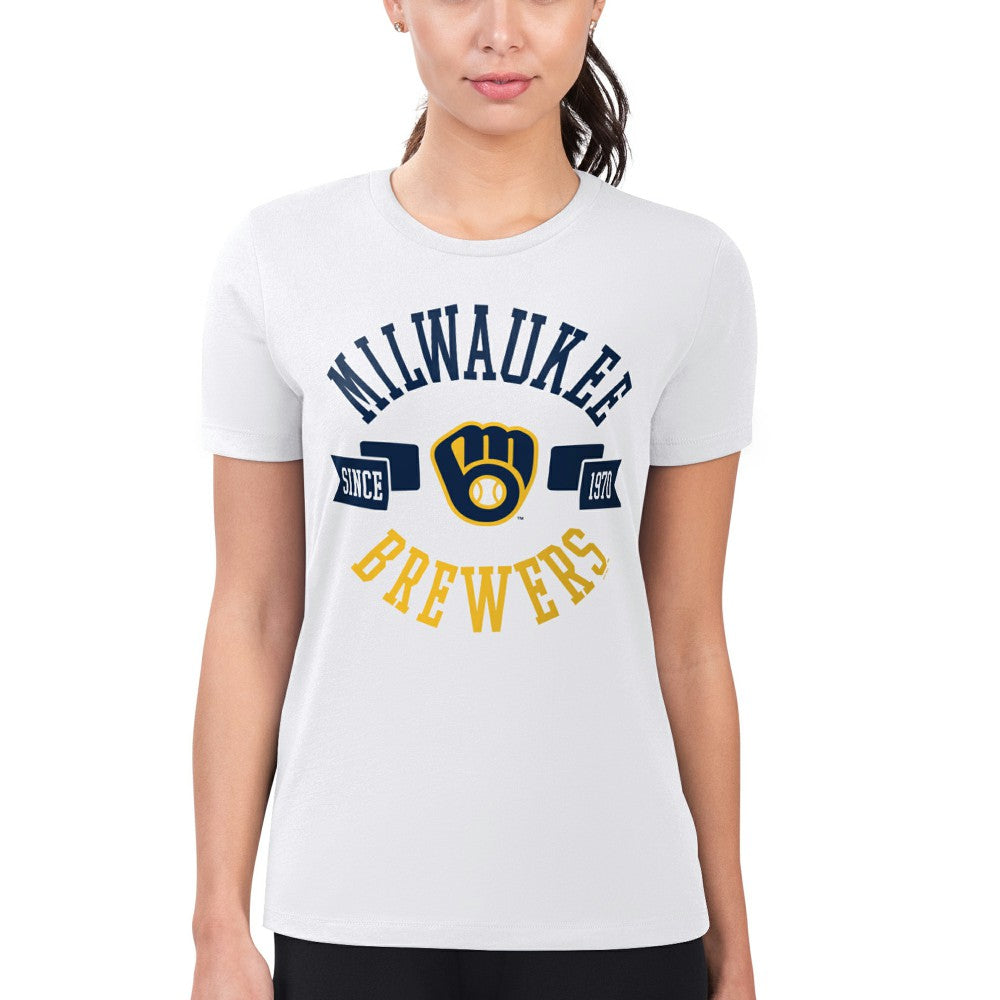 Milwaukee Brewers G-III 4Her by Carl Banks Women's Super-Slim Fit Lightweight City Graphic T-Shirt discount