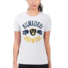 Milwaukee Brewers G-III 4Her by Carl Banks Women's Super-Slim Fit Lightweight City Graphic T-Shirt discount