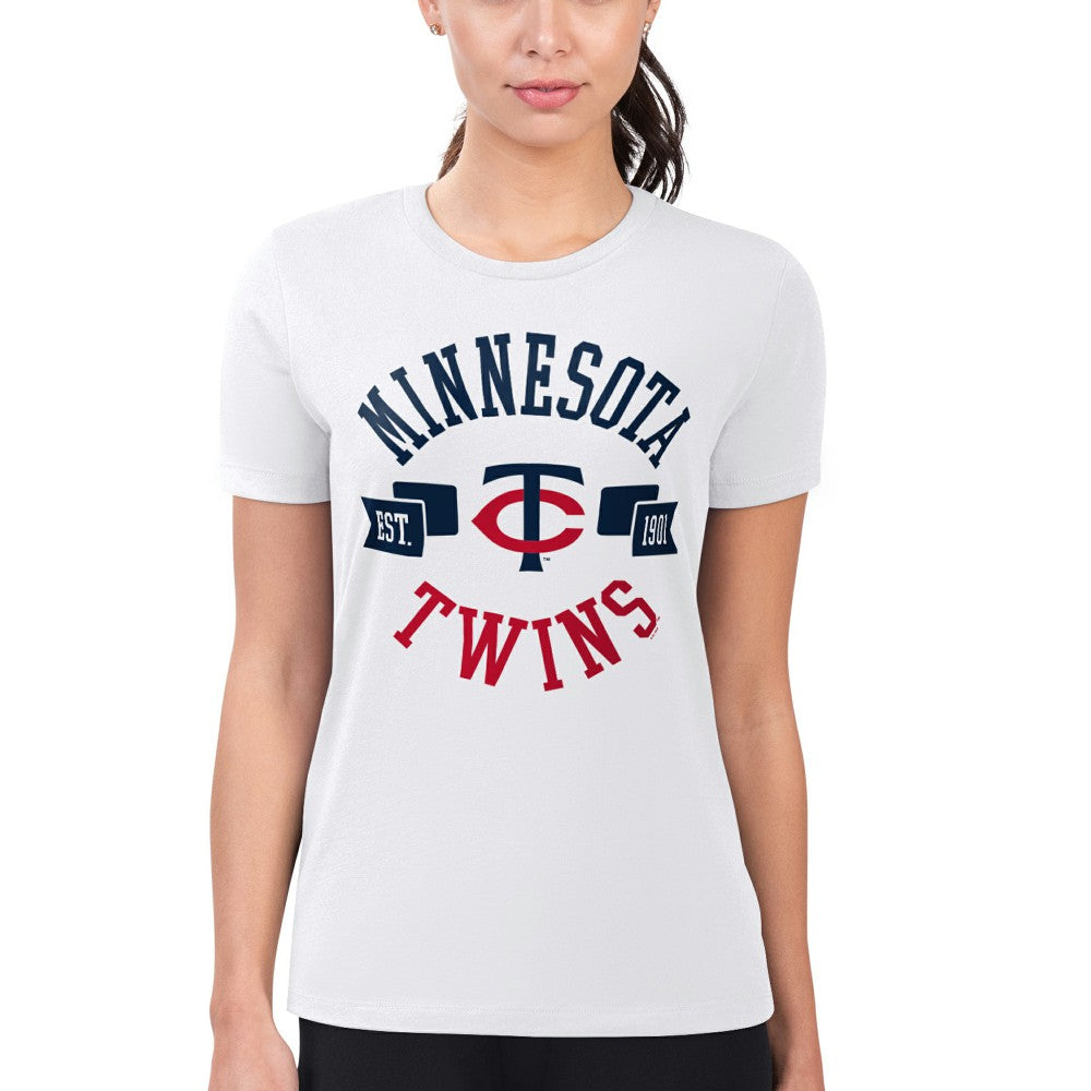 Minnesota Twins G-III 4Her by Carl Banks Women's Super-Slim Fit Lightweight City Graphic T-Shirt Lifestyle