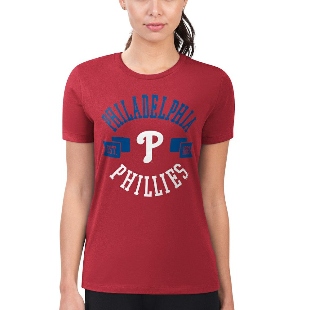 Philadelphia Phillies G-III 4Her by Carl Banks Women's Super-Slim Fit Lightweight City Graphic T-Shirt Near Me