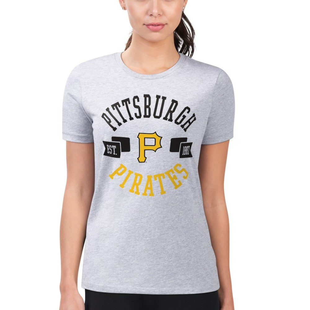 Pittsburgh Pirates G-III 4Her by Carl Banks Women's Super-Slim Fit Lightweight City Graphic T-Shirt Clearance