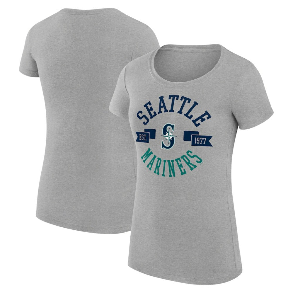 Seattle Mariners G-III 4Her by Carl Banks Women's Super-Slim Fit Lightweight City Graphic T-Shirt On Sale