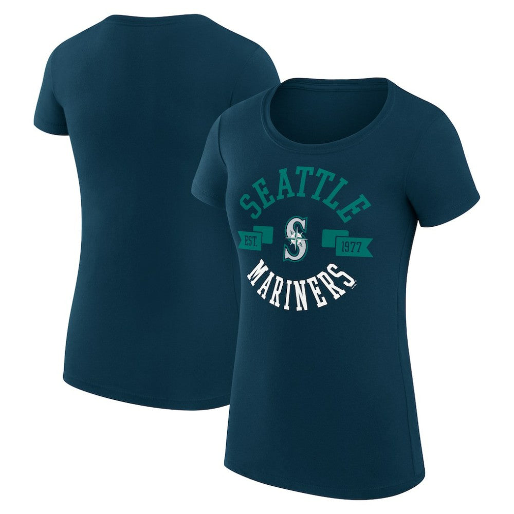 Seattle Mariners G-III 4Her by Carl Banks Women's Super-Slim Fit Lightweight City Graphic T-Shirt Online