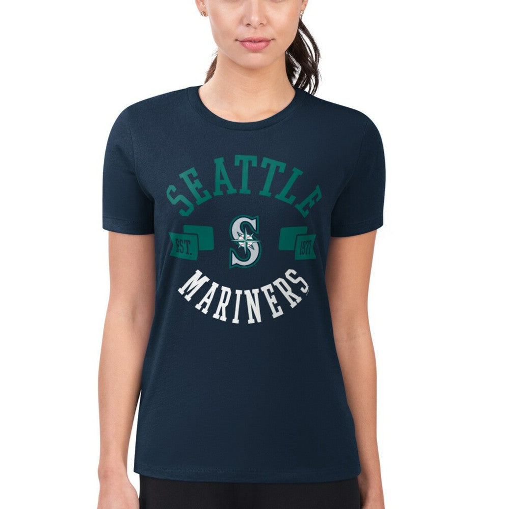 Seattle Mariners G-III 4Her by Carl Banks Women's Super-Slim Fit Lightweight City Graphic T-Shirt Online