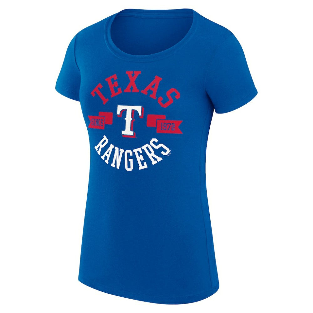 Texas Rangers G-III 4Her by Carl Banks Women's Super-Slim Fit Lightweight City Graphic T-Shirt discount