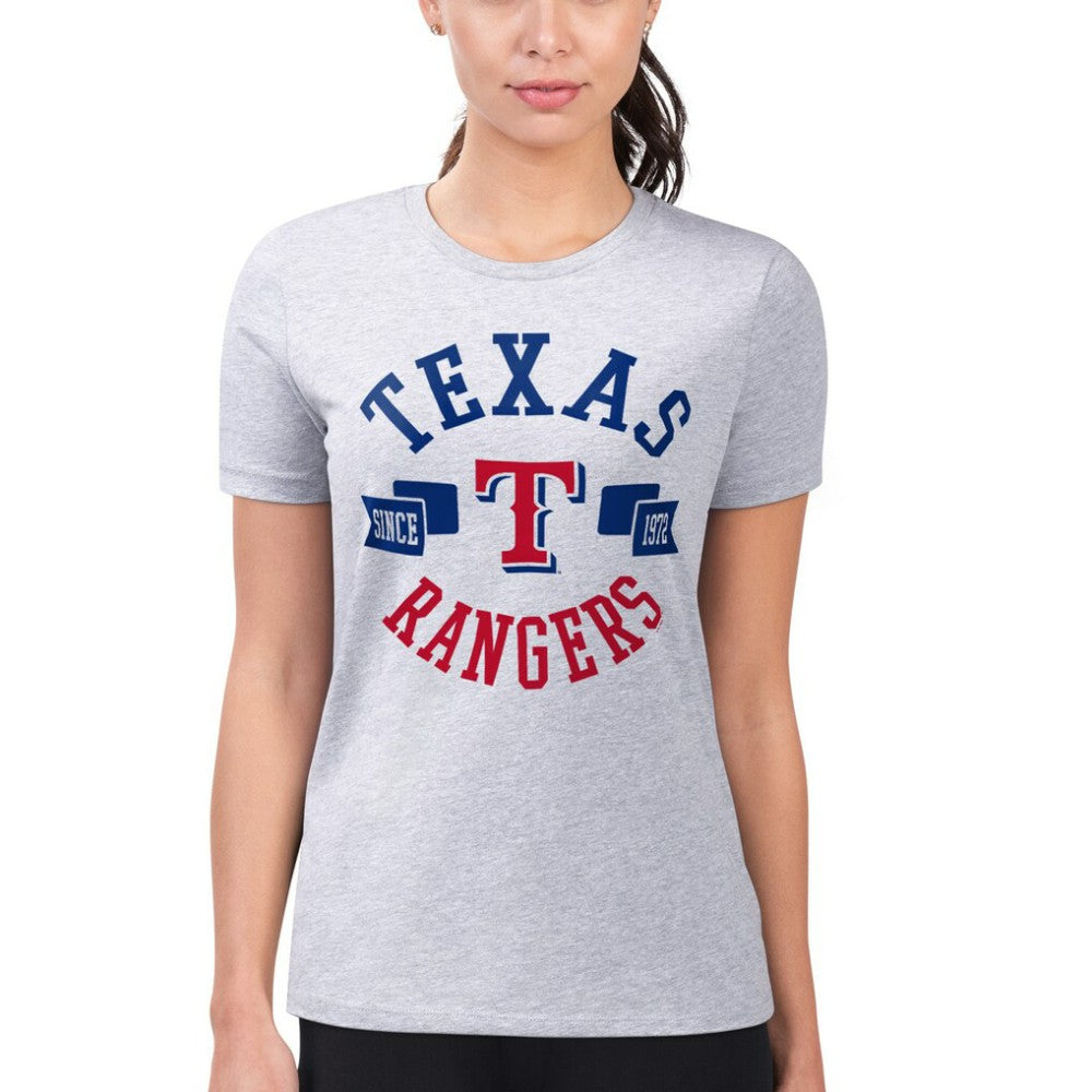 Texas Rangers G-III 4Her by Carl Banks Women's Super-Slim Fit Lightweight City Graphic T-Shirt Near Me