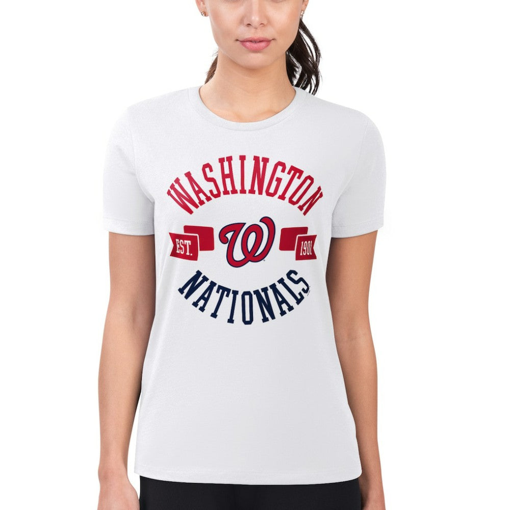 Washington Nationals G-III 4Her by Carl Banks Women's Super-Slim Fit Lightweight City Graphic T-Shirt Sale