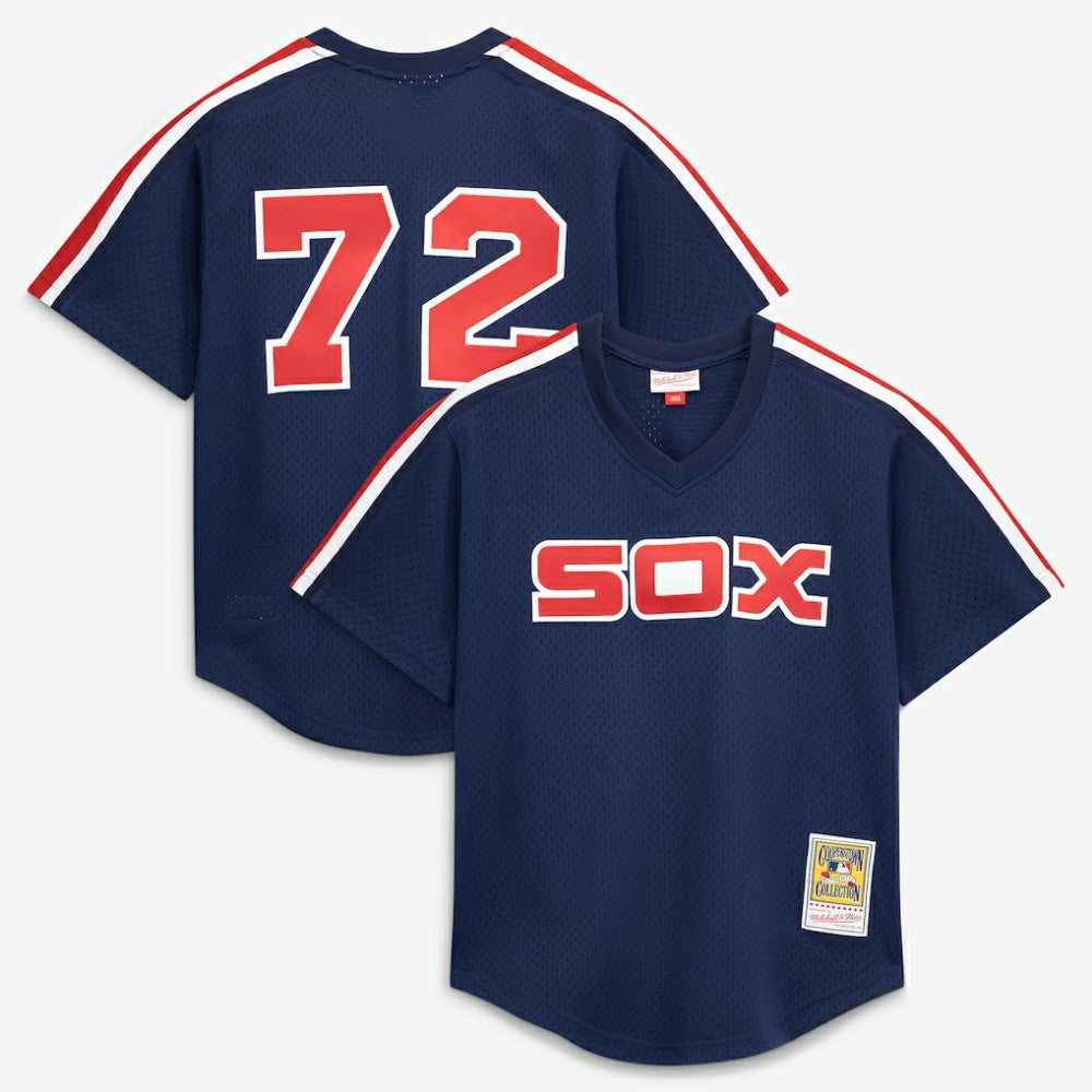 Carlton Fisk Chicago White Sox Mitchell & Ness Authentic Batting Practice Jersey for sale