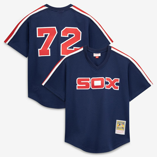 Carlton Fisk Chicago White Sox Mitchell & Ness Authentic Batting Practice Jersey - Navy | MLB Jerseys