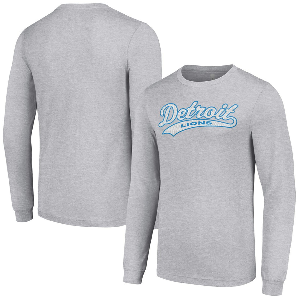 Detroit Lions Starter Tailsweep Long Sleeve T-Shirt Heather Gray - NFL