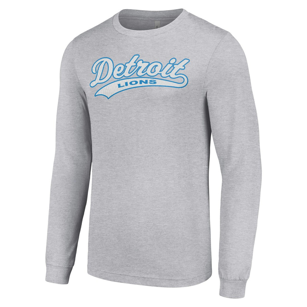 Detroit Lions Starter Tailsweep Long Sleeve T-Shirt Heather Gray - NFL