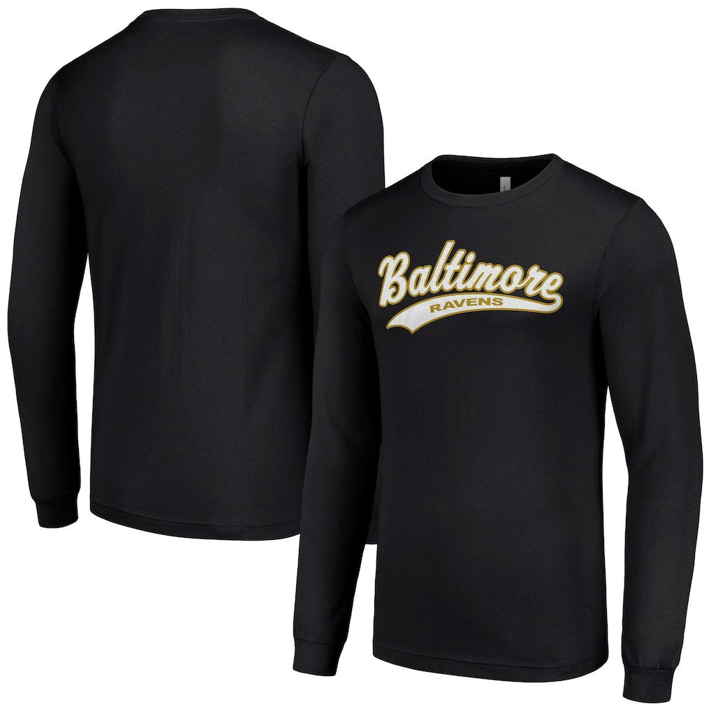 Baltimore Ravens Starter Tailsweep Long Sleeve T-Shirt Black - NFL
