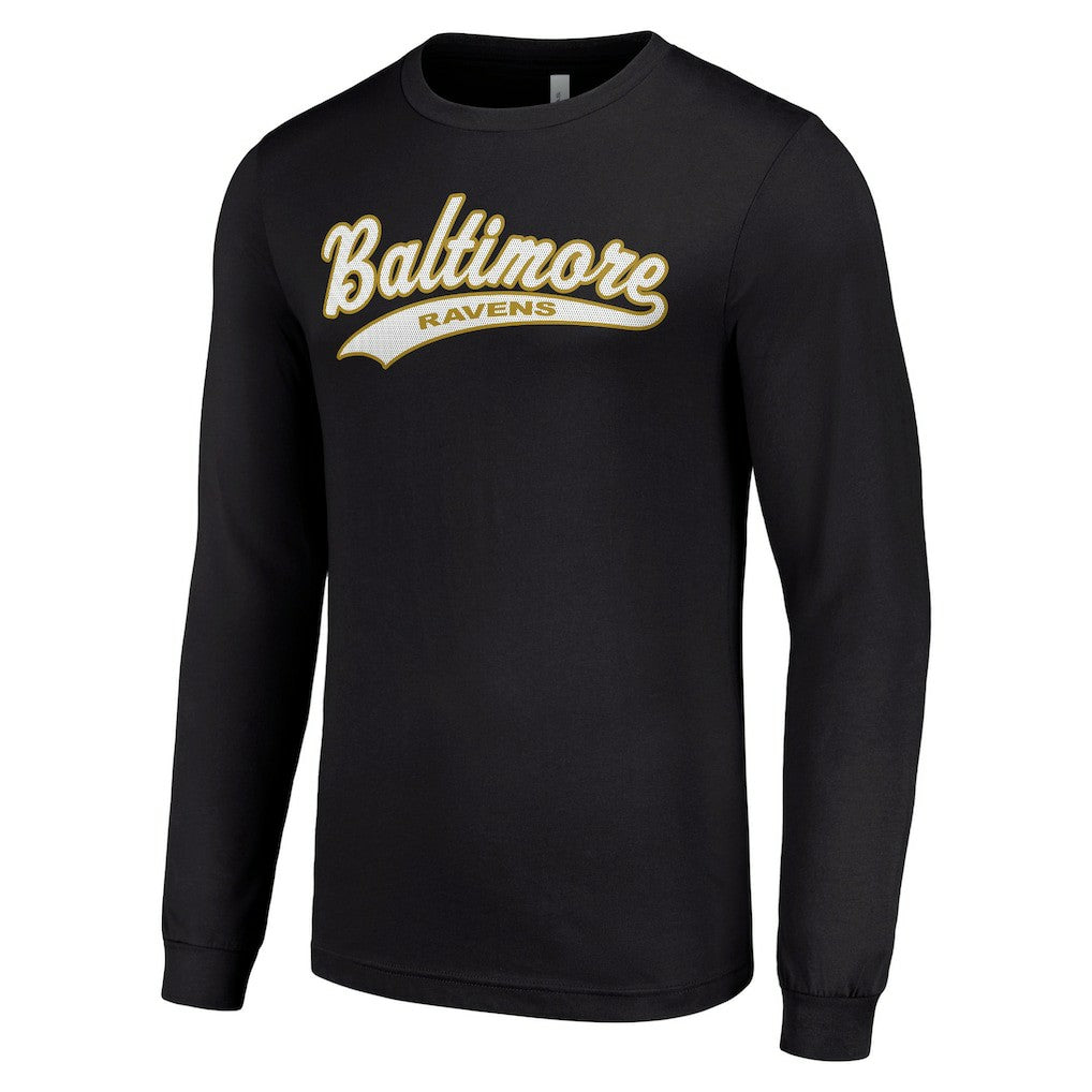 Baltimore Ravens Starter Tailsweep Long Sleeve T-Shirt Black - NFL