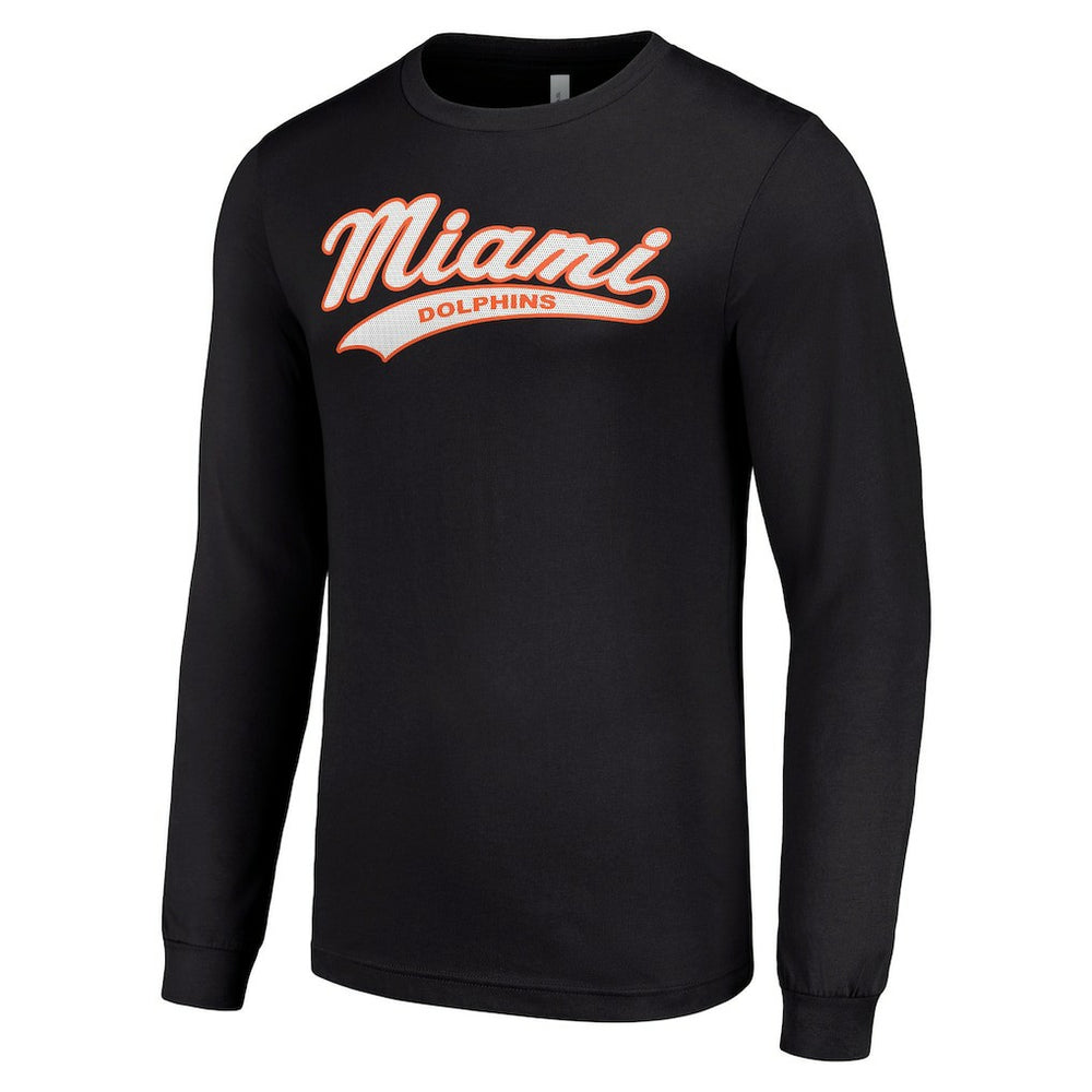 Miami Dolphins Starter Tailsweep Long Sleeve T-Shirt Black - NFL