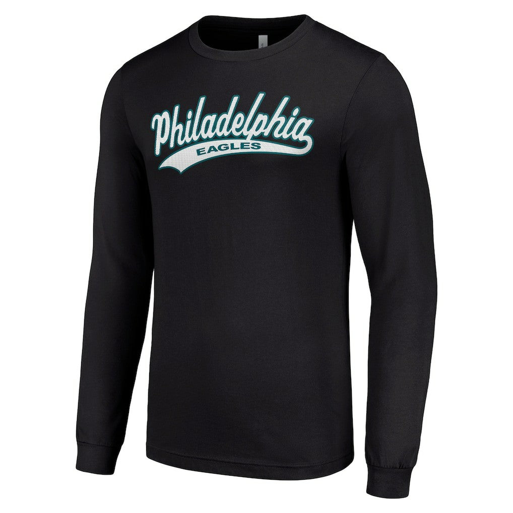 Philadelphia Eagles Starter Tailsweep Long Sleeve T-Shirt Black - NFL
