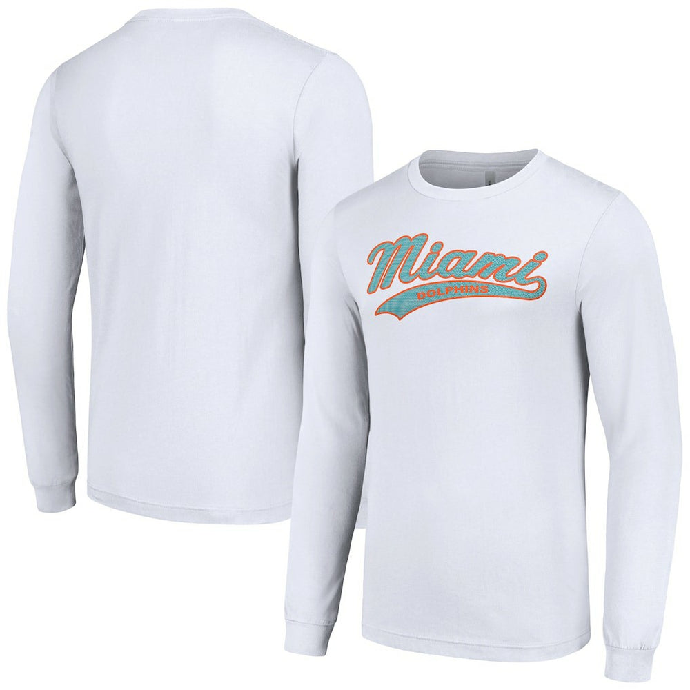 Miami Dolphins Starter Tailsweep Long Sleeve T-Shirt White - NFL