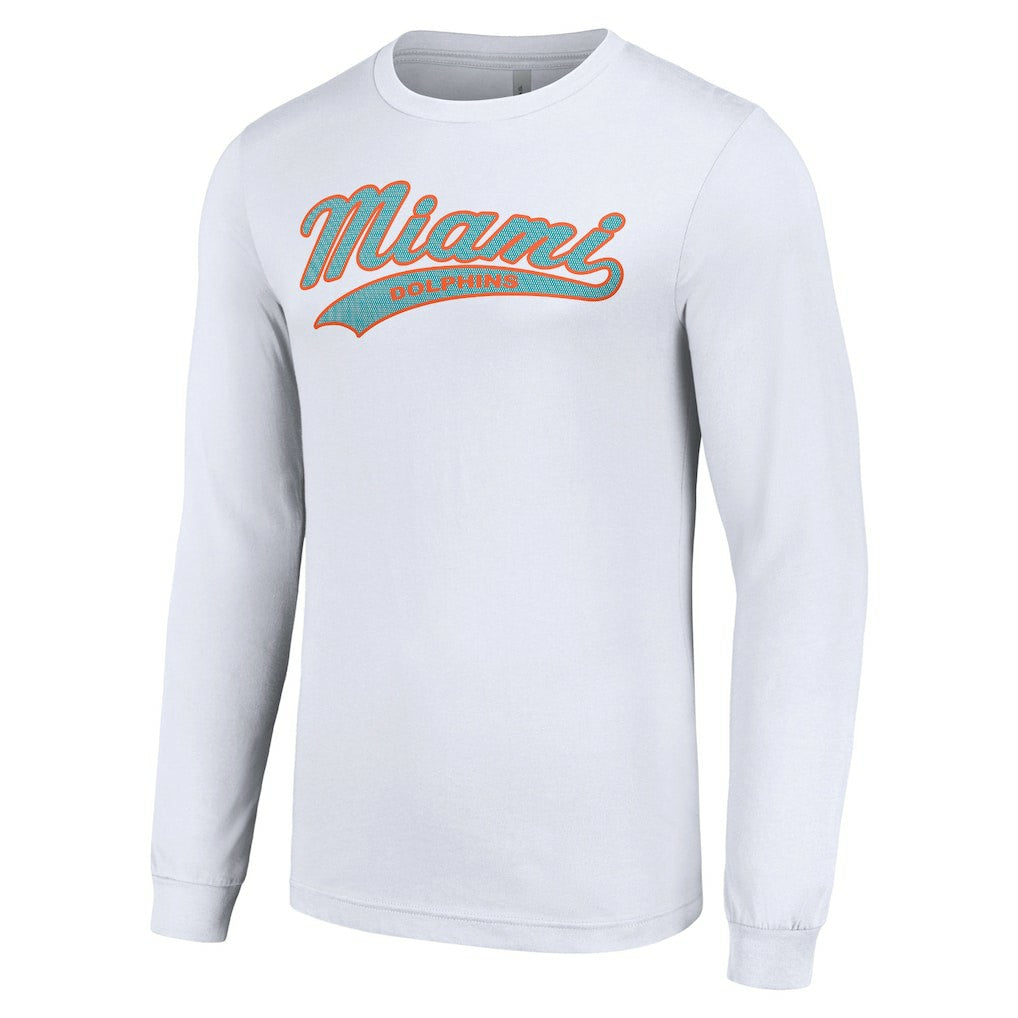 Miami Dolphins Starter Tailsweep Long Sleeve T-Shirt White - NFL