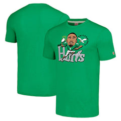 Jalen Hurts Philadelphia Eagles Homage Unisex Caricature Player Tri-Blend T-Shirt Kelly Green - NFL