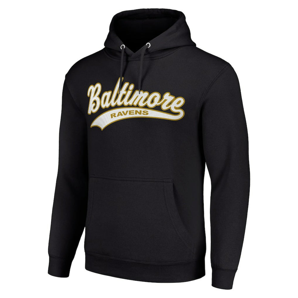 Baltimore Ravens Starter Unisex Tailsweep Pullover Hoodie Black - NFL